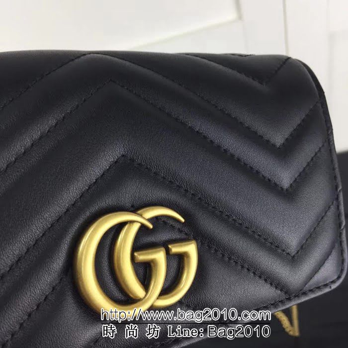 GUCCI古馳原單 新款GUCCI高仿新款專櫃品質原單貨實物實拍488426克色 鏈條迷你包 HY1255